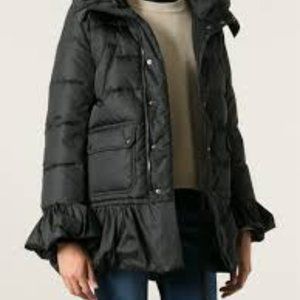 Moncler Serre Puffer Coat w/ Ruffles